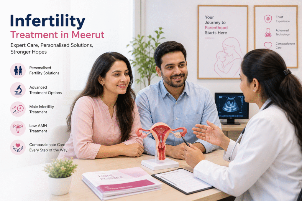 infertility treatment in meerut, male infertility treatment meerut, low AMH treatment meerut, fertility specialist in meerut, fertility treatment in meerut