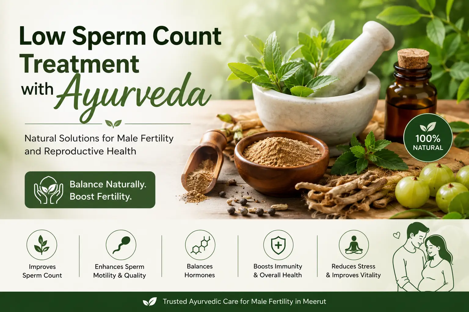 Low Sperm Count Treatment in Ayurveda: A Natural Solution for Male Infertility