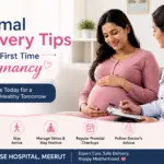 Gynecologist sharing essential normal delivery tips with a patient